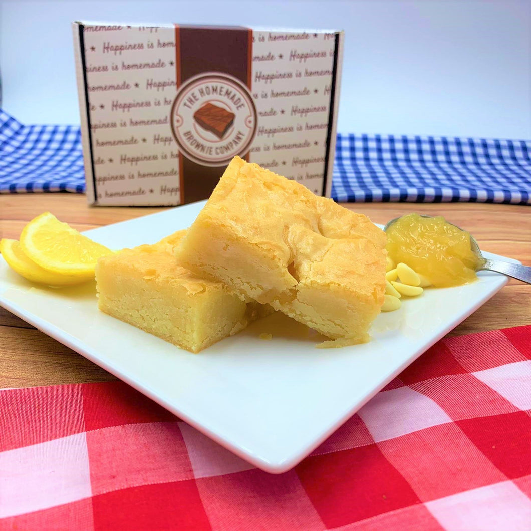 Lemon Blondie Personalised Brownie Gift Box by The Homemade Brownie Company